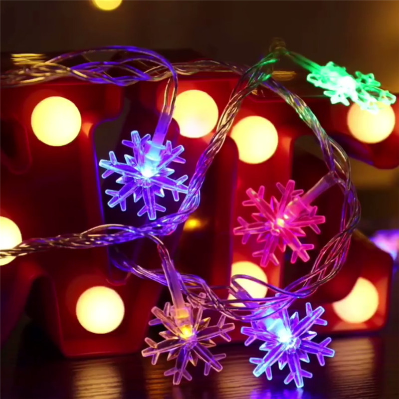 Snowflake String Light Garlands Ornaments Christmas Tree Decorations For Home Winter Decor - Image 5