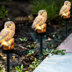 Solar Owl Garden Light Outdoor LED Lawn Lamp For Garden Decoration Waterproof Christmas Lights Outdoor Solar Lamp Post