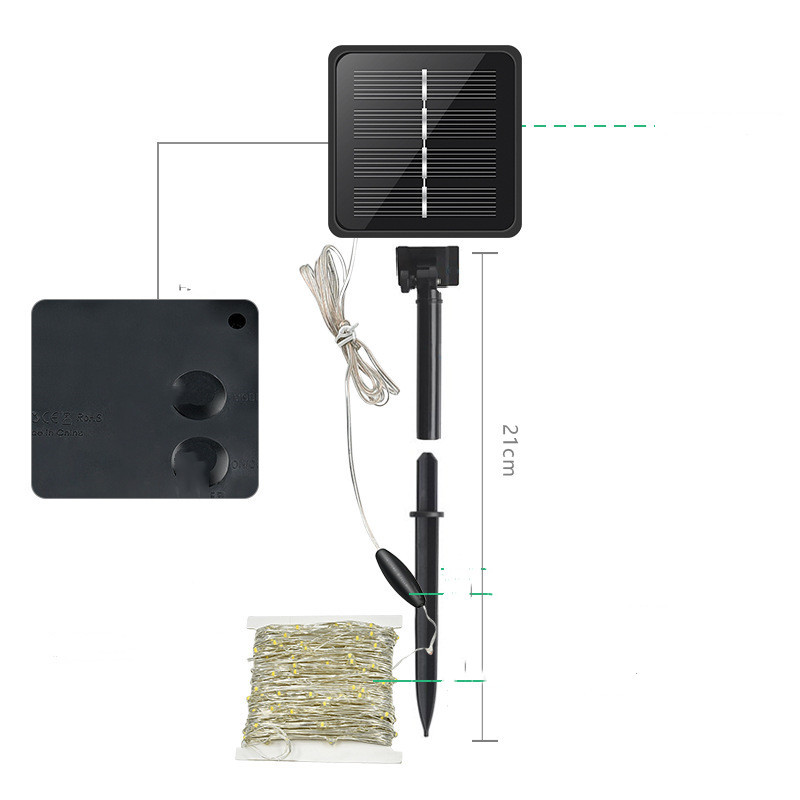 Decorative Outdoor Courtyard Colored Outdoor Christmas Copper Wire String Lights - Image 4