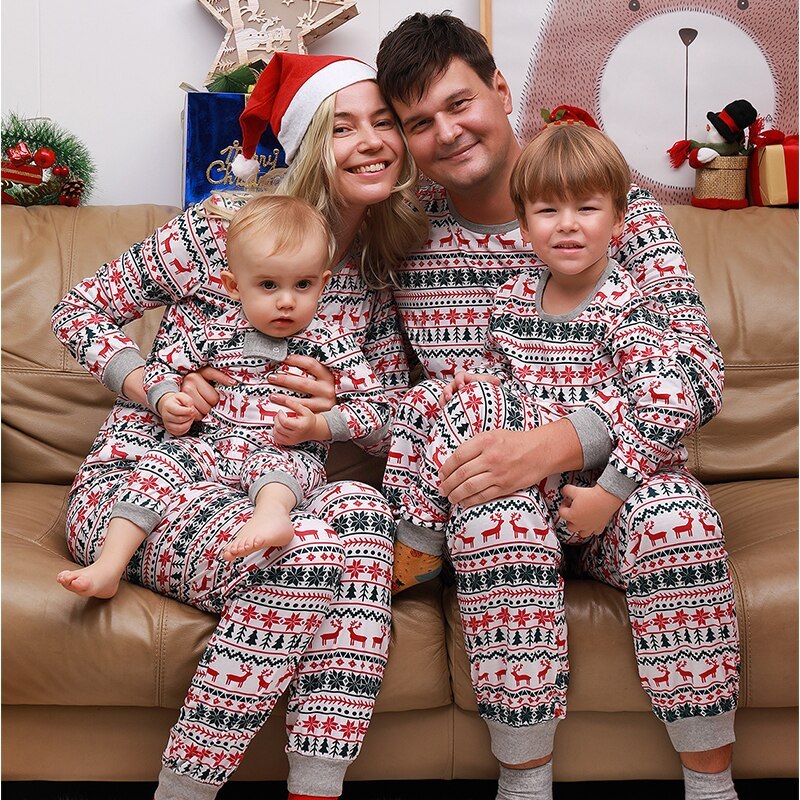 Christmas Pajamas Family Matching New Year Father Mother Kids Baby Look Clothes Set Dad Mom And Daughter Son Pyjamas Outfit - Image 3