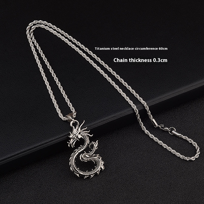 Fashion Jewelry Dragon Sword Pendant Necklace Paved Black Color Jewelry For Men Boy Christmas Gifts - Image 4